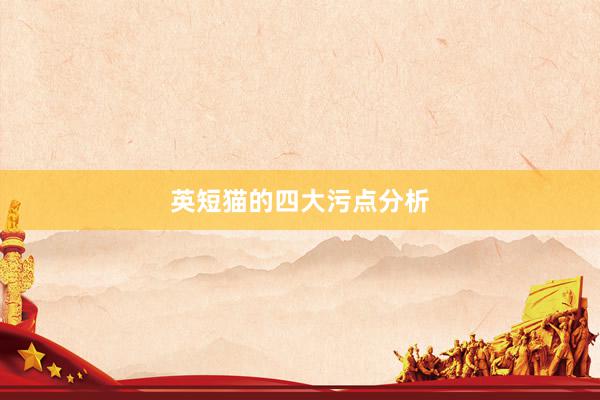 英短猫的四大污点分析